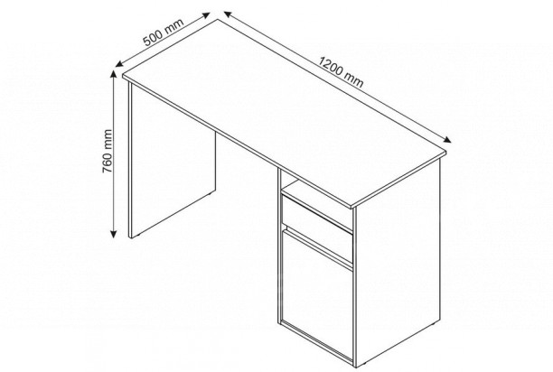 Bàn làm việc công nghiệp hiện đại MDF chống ẩm - TWDL0069