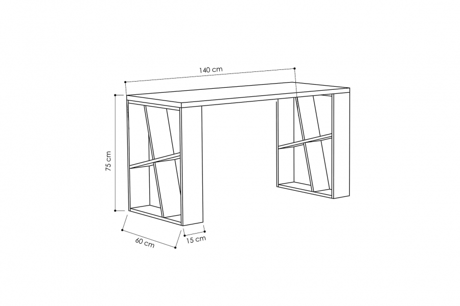 Bàn làm việc gỗ công nghiệp hiên đại MDF chống ẩm - TWDL0012