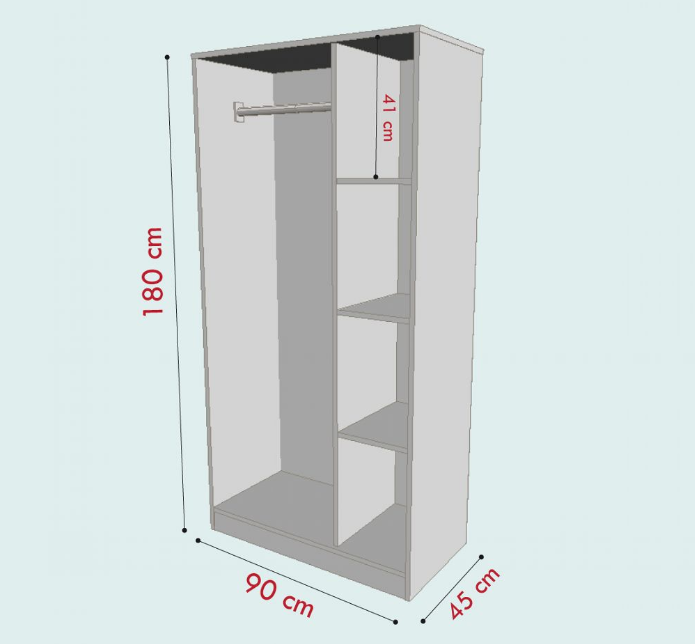 Tủ quần áo 3 cánh gỗ công nghiệp MDF chống ẩm - CWDL0034