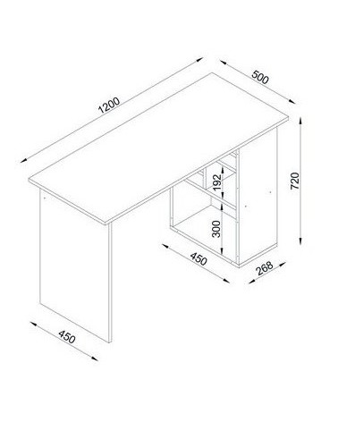 Bàn làm việc công nghiệp hiện đại MDF chống ẩm - TWDL0115