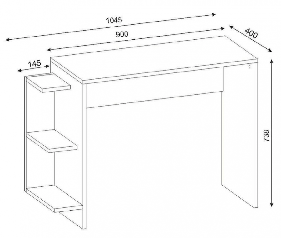 Bàn làm việc công nghiệp hiện đại MDF chống ẩm - TWDL0123