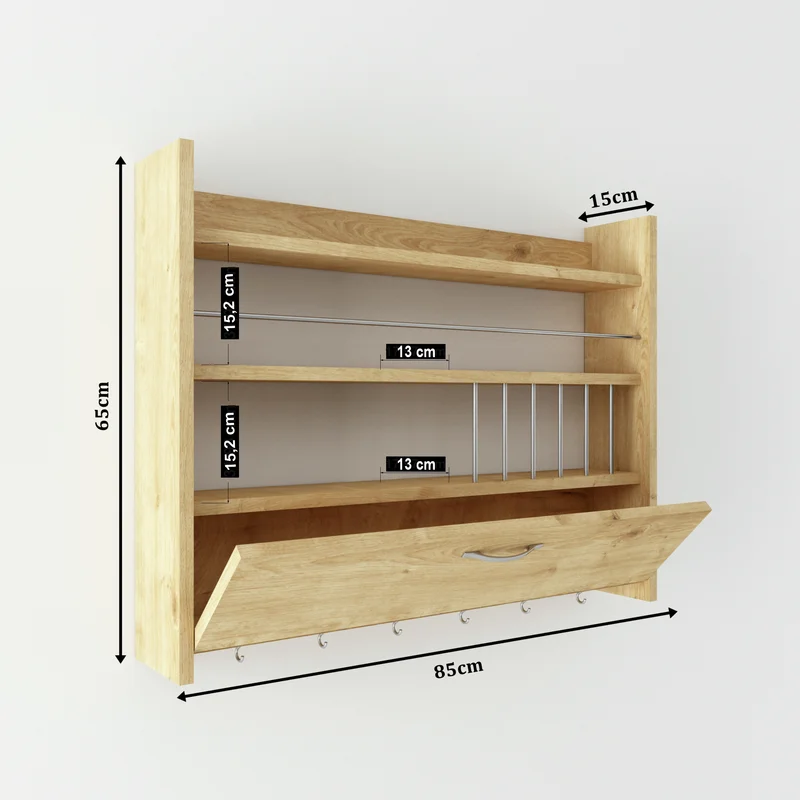 Kệ nhà bếp gỗ công nghiệp MDF chống ẩm - KCWDL0001