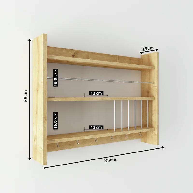 Kệ nhà bếp gỗ công nghiệp MDF chống ẩm - KCWDL0003