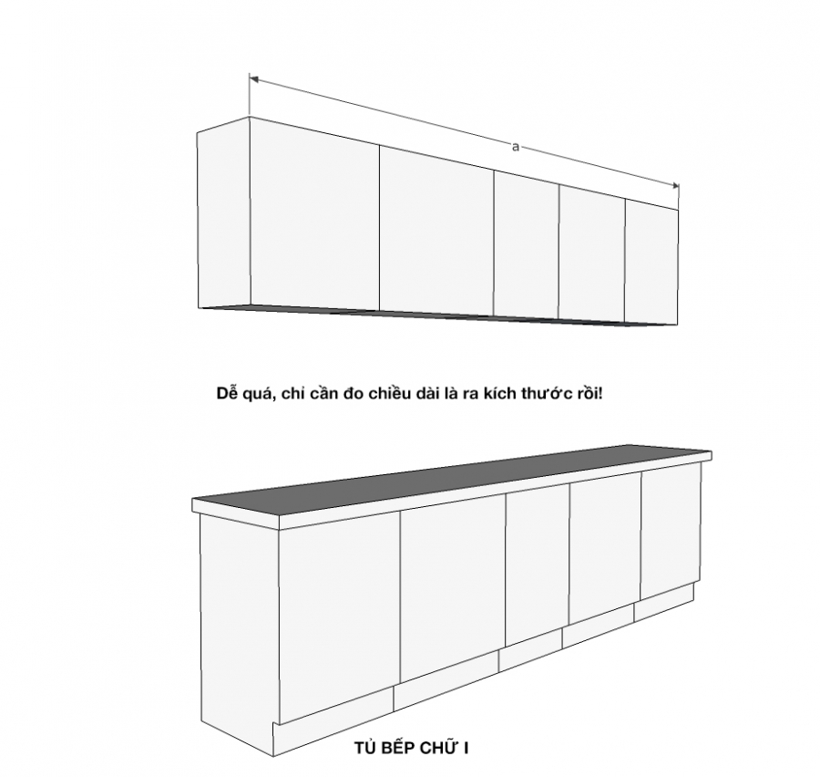 Tủ bếp đa năng gỗ công nghiệp MDF chống ẩm - KCWDL0057