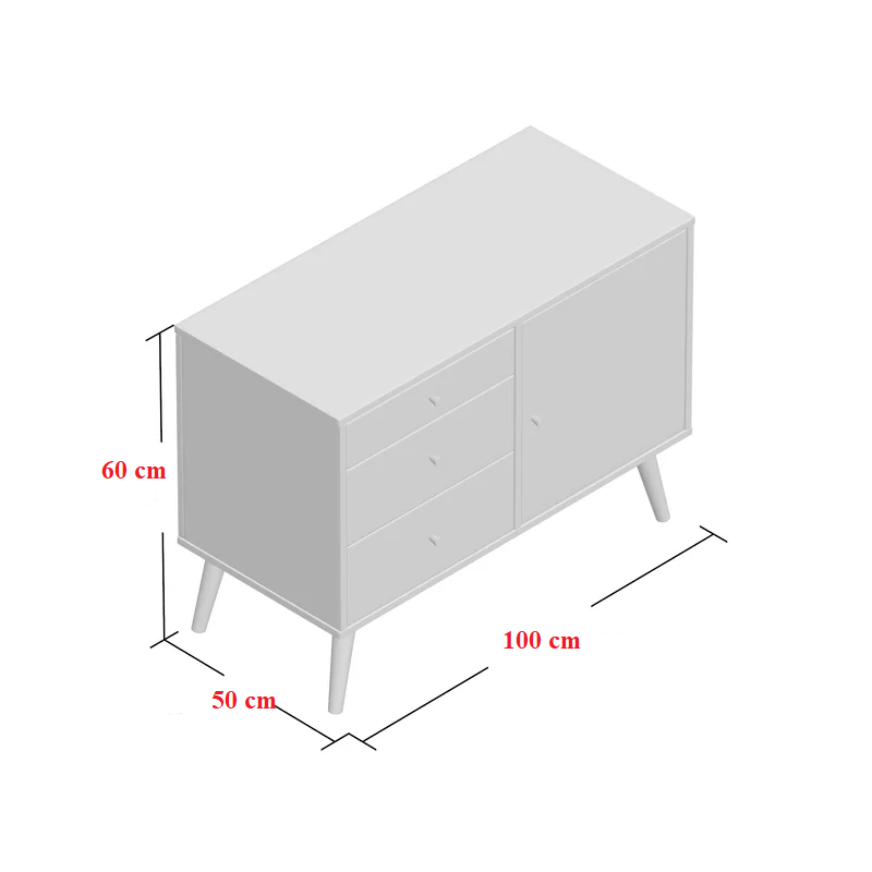 Tủ bếp gỗ công nghiệp MDF chống ẩm - KCWDL0006