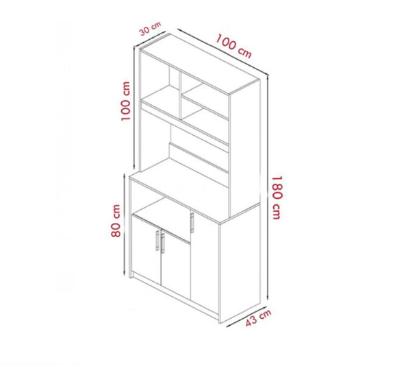 Tủ bếp gỗ công nghiệp MDF chống ẩm - KCWDL0024