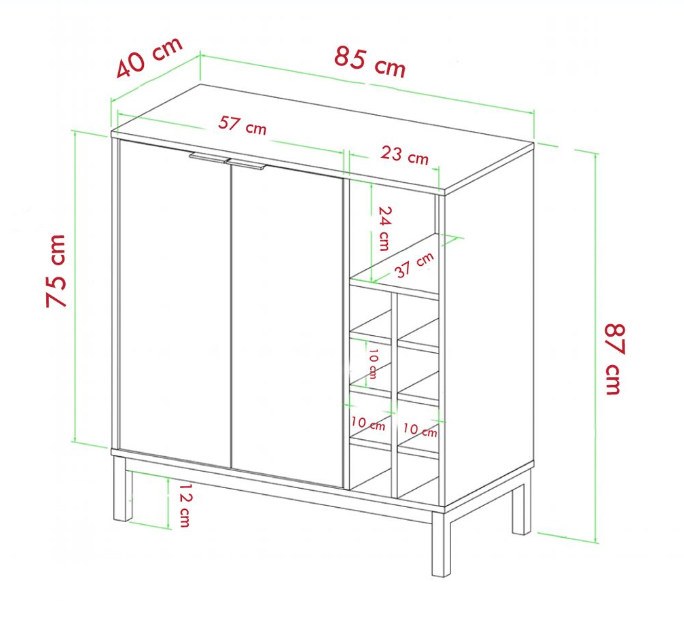 Tủ bếp gỗ công nghiệp MDF chống ẩm - KCWDL0034