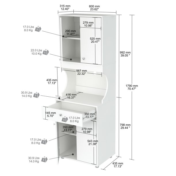 Tủ bếp gỗ công nghiệp MDF chống ẩm - KCWDL0055