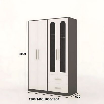 Tủ quần áo cánh kính gỗ công nghiệp MDF chống ẩm TU047