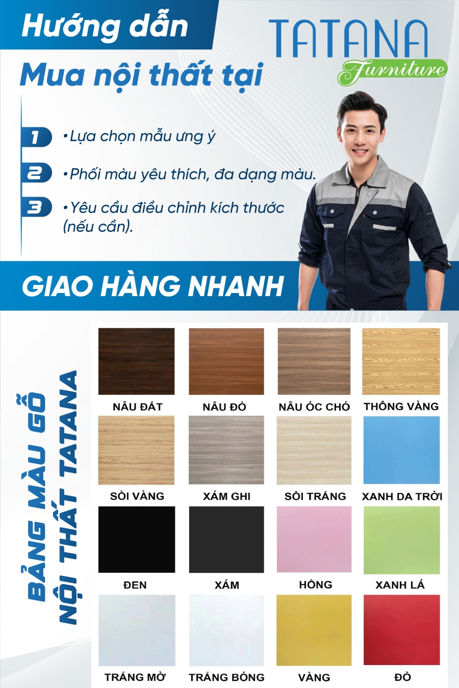 Tủ quần áo gỗ công nghiệp MDF chống ẩm TU001 - 1m2