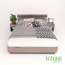 Giường ngủ gỗ công nghiệp MDF, Thương hiệu TATANA, MDF004