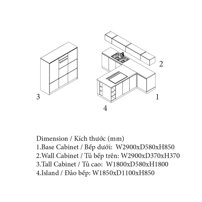 Tủ Bếp Đẹp, An Cường Cabinet Pro