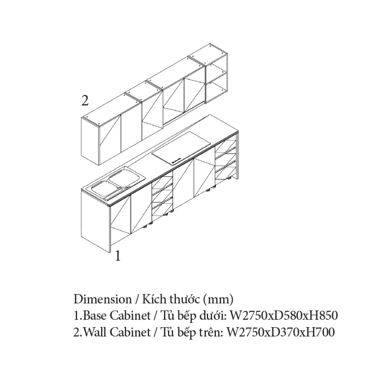 Tủ Bếp Hiện Đại 2022, Thương Hiệu An Cường Cabinet Pro