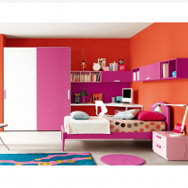 Trọn bộ phòng ngủ trẻ em dành cho bé gái, màu hồng