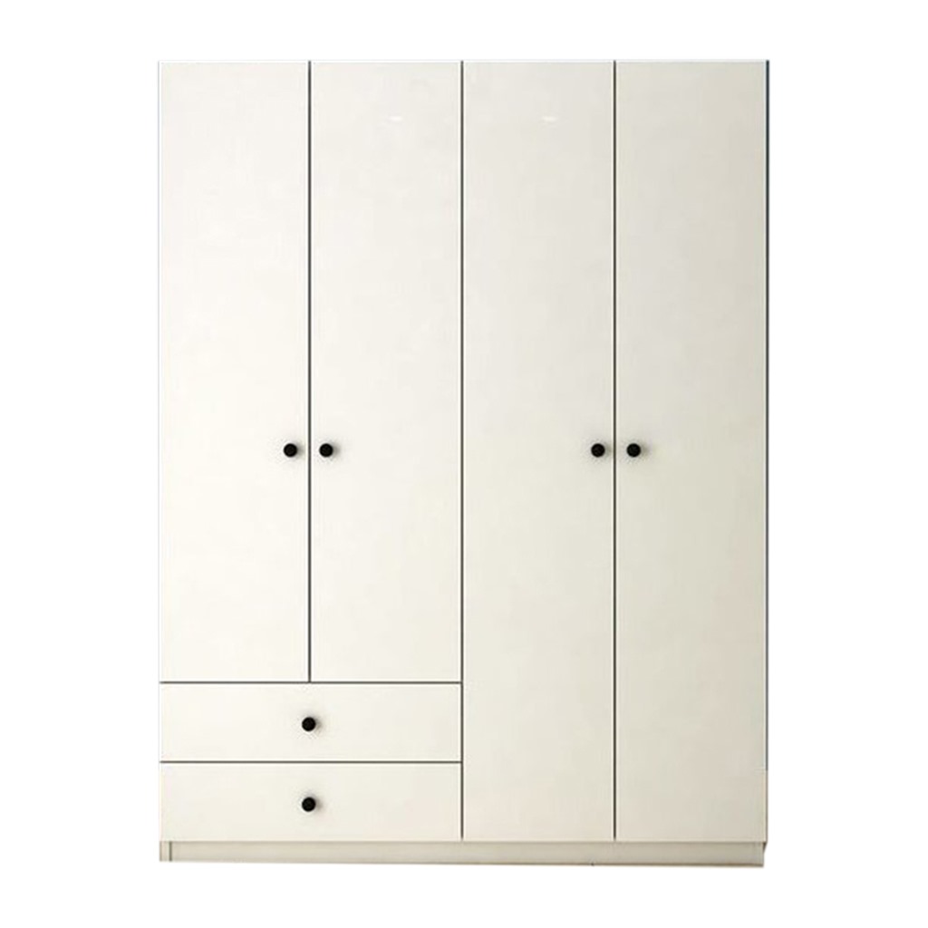 Tủ quần áo 4 cánh 2 ngăn gỗ công nghiệp MDF chống ẩm - CWDL0014