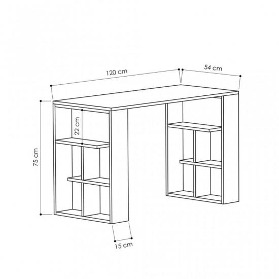 Bàn làm việc công nghiệp hiện đại MDF chống ẩm - TWDL0043