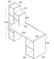 Bàn làm việc công nghiệp hiện đại MDF chống ẩm - TWDL0051