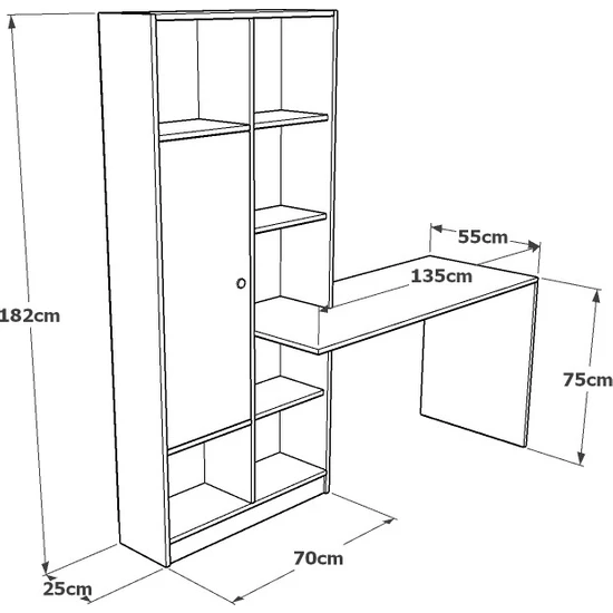 Bàn làm việc công nghiệp hiện đại MDF chống ẩm - TWDL0054