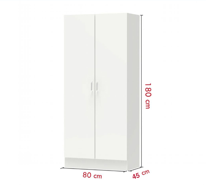 Tủ quần áo 2 cánh gỗ công nghiệp MDF chống ẩm - CWDL0031