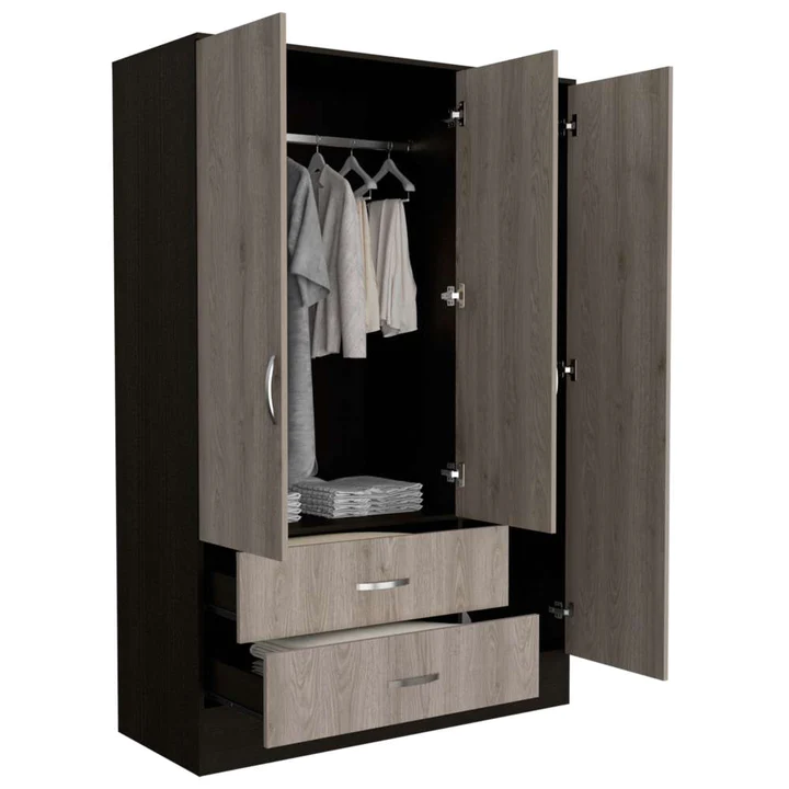 Tủ quần áo 3 cánh 2 ngăn gỗ công nghiệp MDF chống ẩm - CWDL0047