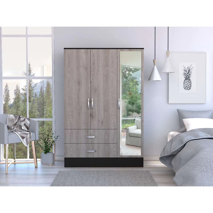 Tủ quần áo 3 cánh 2 ngăn gỗ công nghiệp MDF chống ẩm - CWDL0047