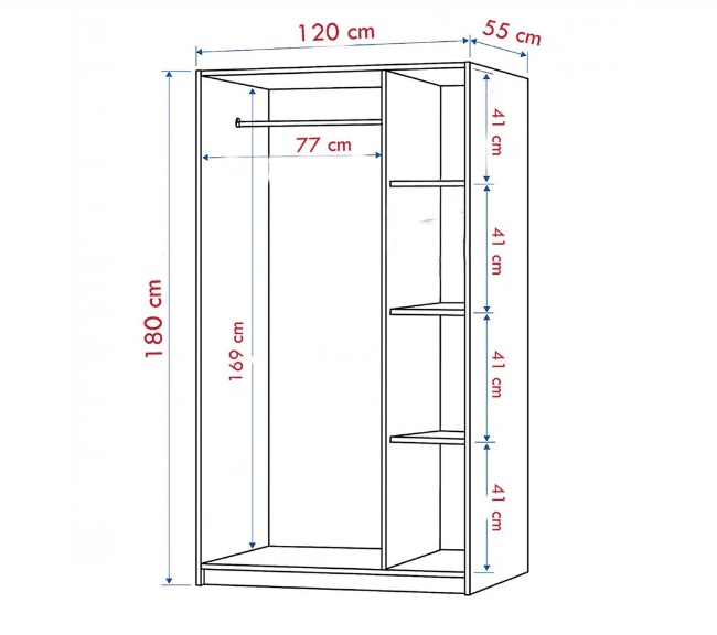 Tủ quần áo 3 cánh gỗ công nghiệp MDF chống ẩm - CWDL0053