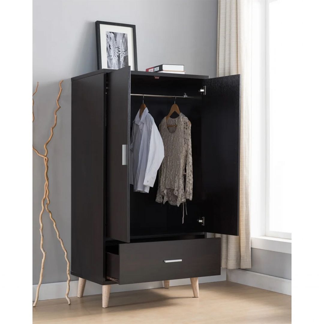 Tủ quần áo 2 cánh 1 ngăn gỗ công nghiệp MDF chống ẩm - CWDL0060