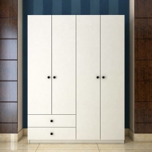 Tủ quần áo 4 cánh 2 ngăn gỗ công nghiệp MDF chống ẩm - CWDL0014