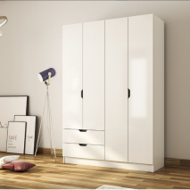 Tủ quần áo 4 cánh 2 ngăn gỗ công nghiệp MDF chống ẩm - CWDL0016