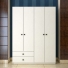 Tủ quần áo 4 cánh 2 ngăn gỗ công nghiệp MDF chống ẩm - CWDL0014