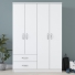 Tủ quần áo 4 cánh 2 ngăn gỗ công nghiệp MDF chống ẩm - CWDL0015