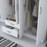 Tủ quần áo 4 cánh 2 ngăn gỗ công nghiệp MDF chống ẩm - CWDL0015