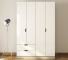 Tủ quần áo 4 cánh 2 ngăn gỗ công nghiệp MDF chống ẩm - CWDL0016
