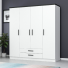 Tủ quần áo 4 cánh 2 ngăn gỗ công nghiệp MDF chống ẩm - CWDL0017