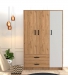 Tủ quần áo 3 cánh 2 ngăn gỗ công nghiệp MDF chống ẩm - CWDL0022
