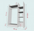 Tủ quần áo hiện đại gỗ công nghiệp MDF chống ẩm - CDWL0030
