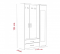 Tủ quần áo 3 cánh 2 ngăn gỗ công nghiệp MDF chống ẩm - CWDL0056