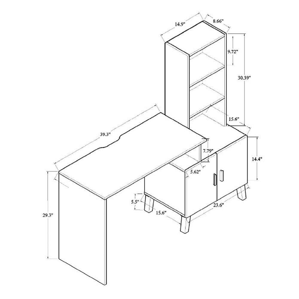 Bàn làm việc công nghiệp hiện đại MDF chống ẩm - TWDL0092