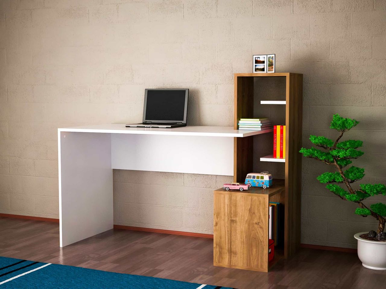 Bàn làm việc công nghiệp hiện đại MDF chống ẩm - TWDL0112