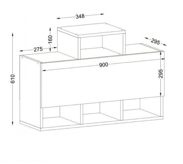 Kệ nhà bếp gỗ công nghiệp MDF chống ẩm - KCWDL0022