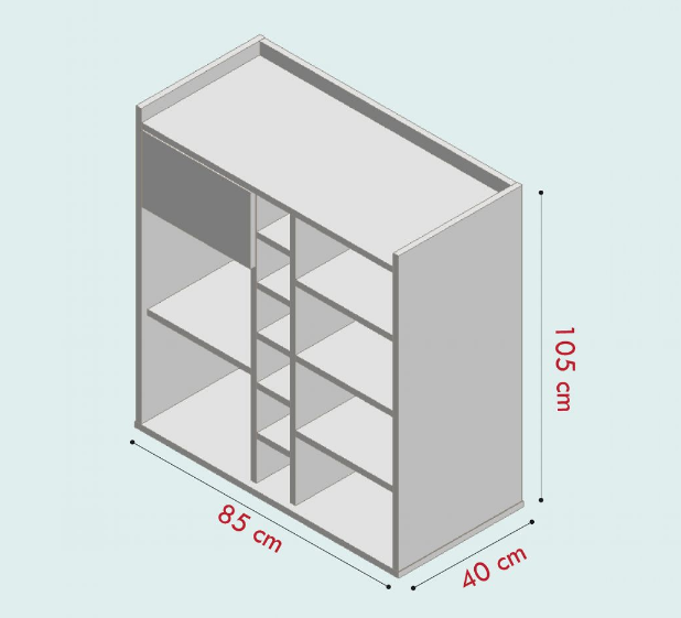 Tủ bếp gỗ công nghiệp MDF chống ẩm - KCWDL0042