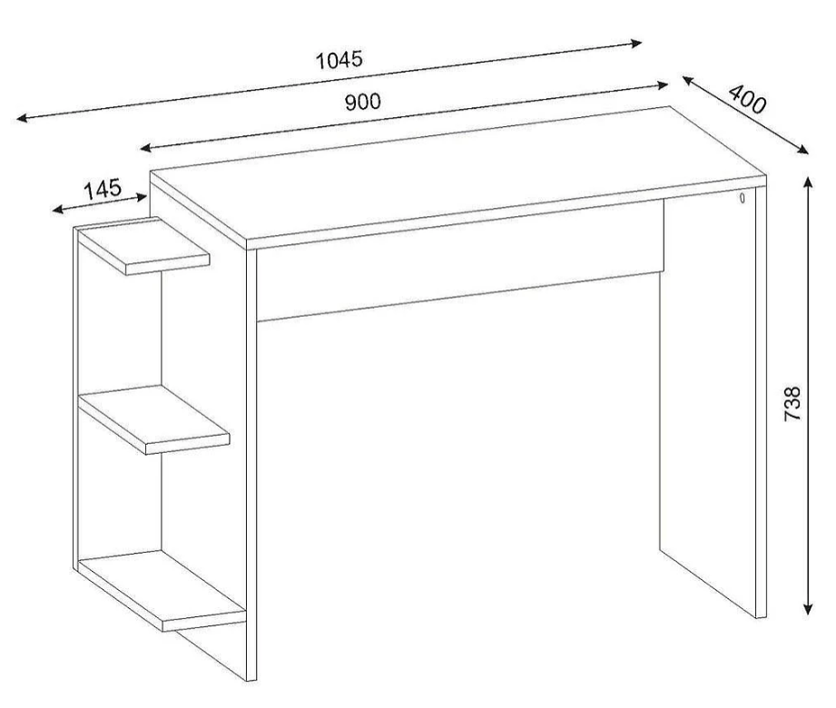 Bàn làm việc công nghiệp hiện đại MDF chống ẩm - TWDL0123