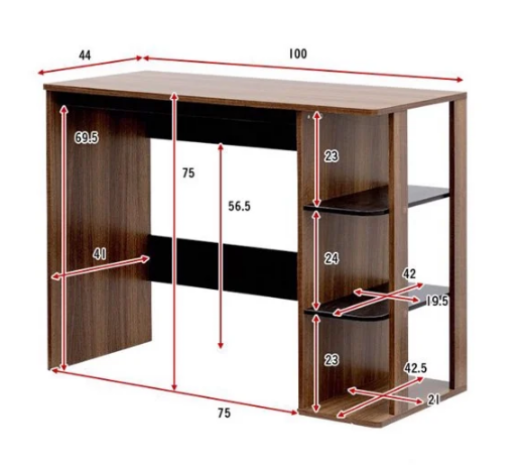 Bàn làm việc công nghiệp hiện đại MDF chống ẩm - TWDL0126