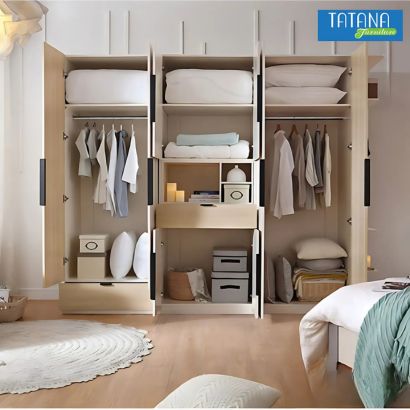 Tủ quần áo gỗ công nghiệp MDF chống ẩm TU041
