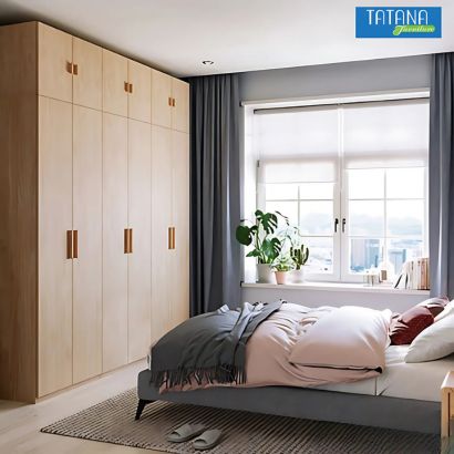 Tủ quần áo 4 cánh gỗ công nghiệp MDF chống ẩm TU036 - 2m