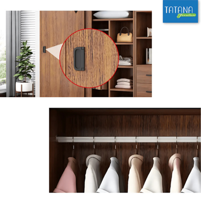 Tủ quần áo cửa lùa gỗ công nghiệp MDF chống ẩm TU030 - 1m2