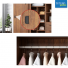 Tủ quần áo cửa lùa gỗ công nghiệp MDF chống ẩm TU030 - 1m2