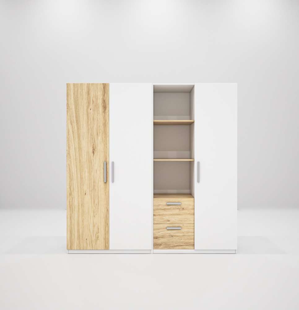 Tủ quần áo gỗ công nghiệp MDF chống ẩm TU002 - 1m2