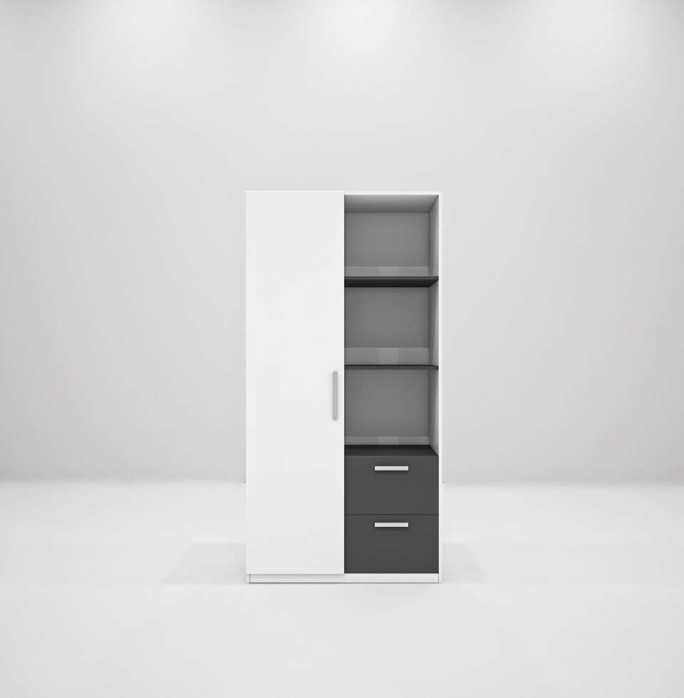 Tủ quần áo gỗ công nghiệp MDF chống ẩm TU002 - 1m2