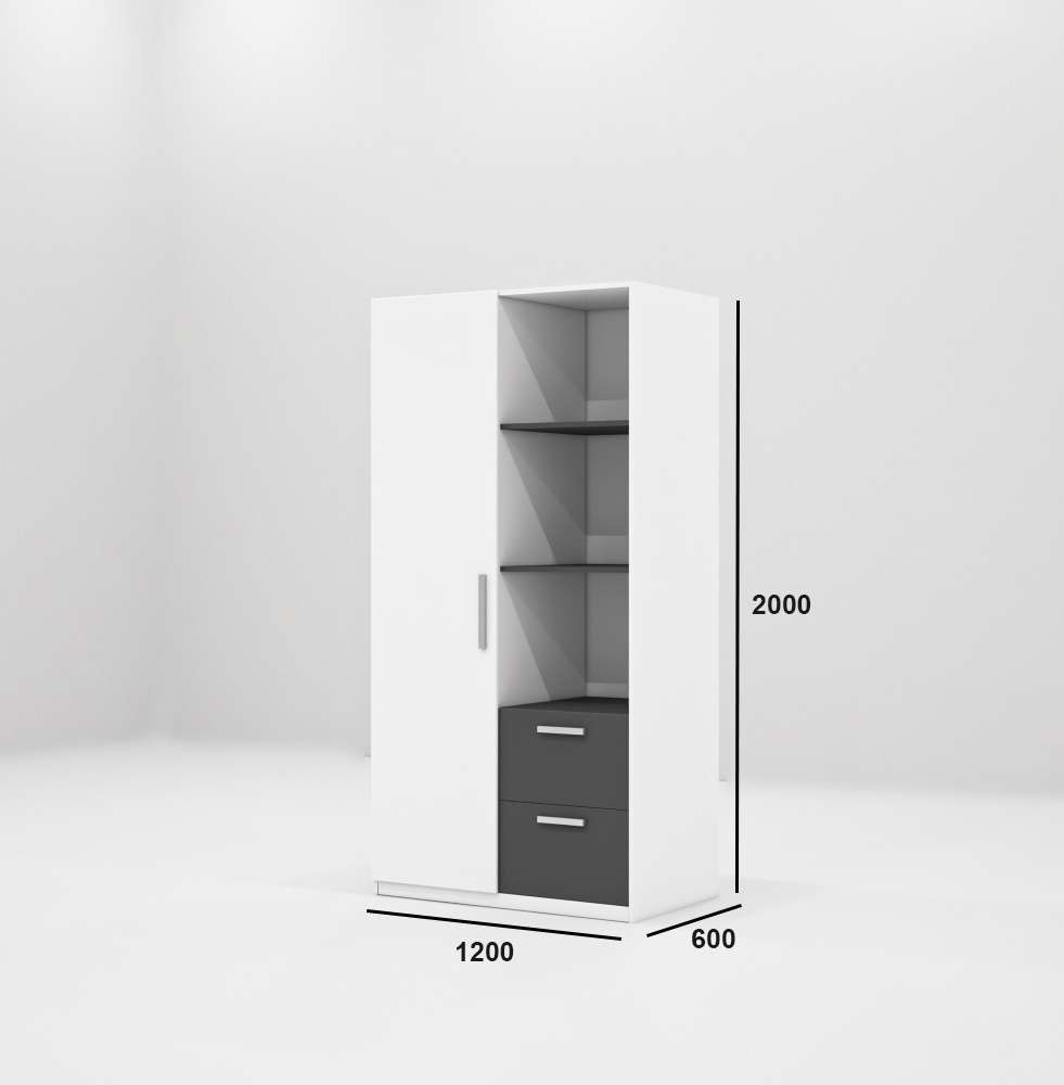 Tủ quần áo gỗ công nghiệp MDF chống ẩm TU002 - 1m2